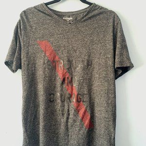 Men's Express V Neck T Shirt Sz Lg
